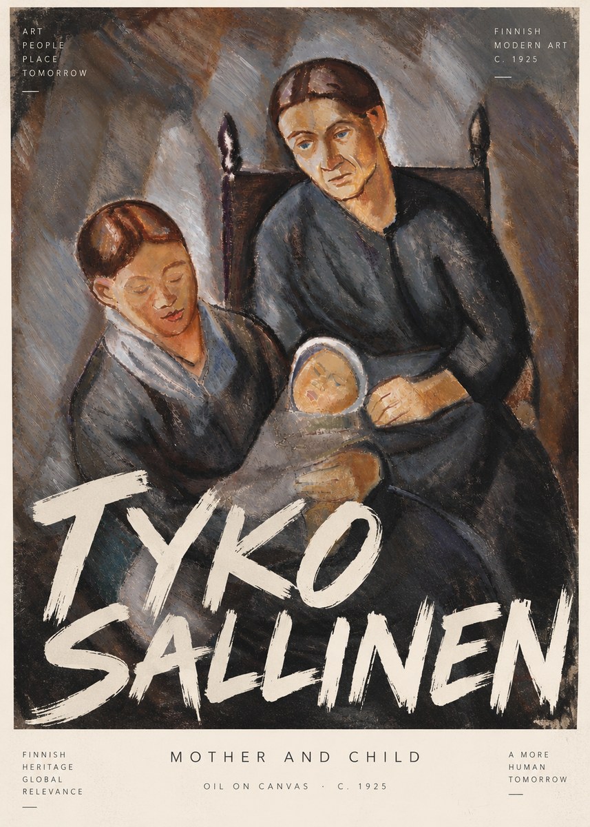 Tyko Sallinen Mother and Child No6 - Poszter