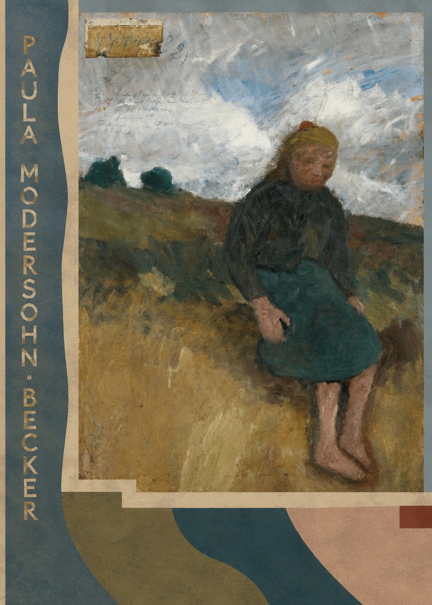 Paula Modersohn-Becker Seated Girl in the Moor No3 - Poszter