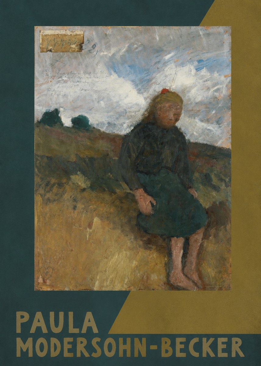 Paula Modersohn-Becker Seated Girl in the Moor No5 - Poszter