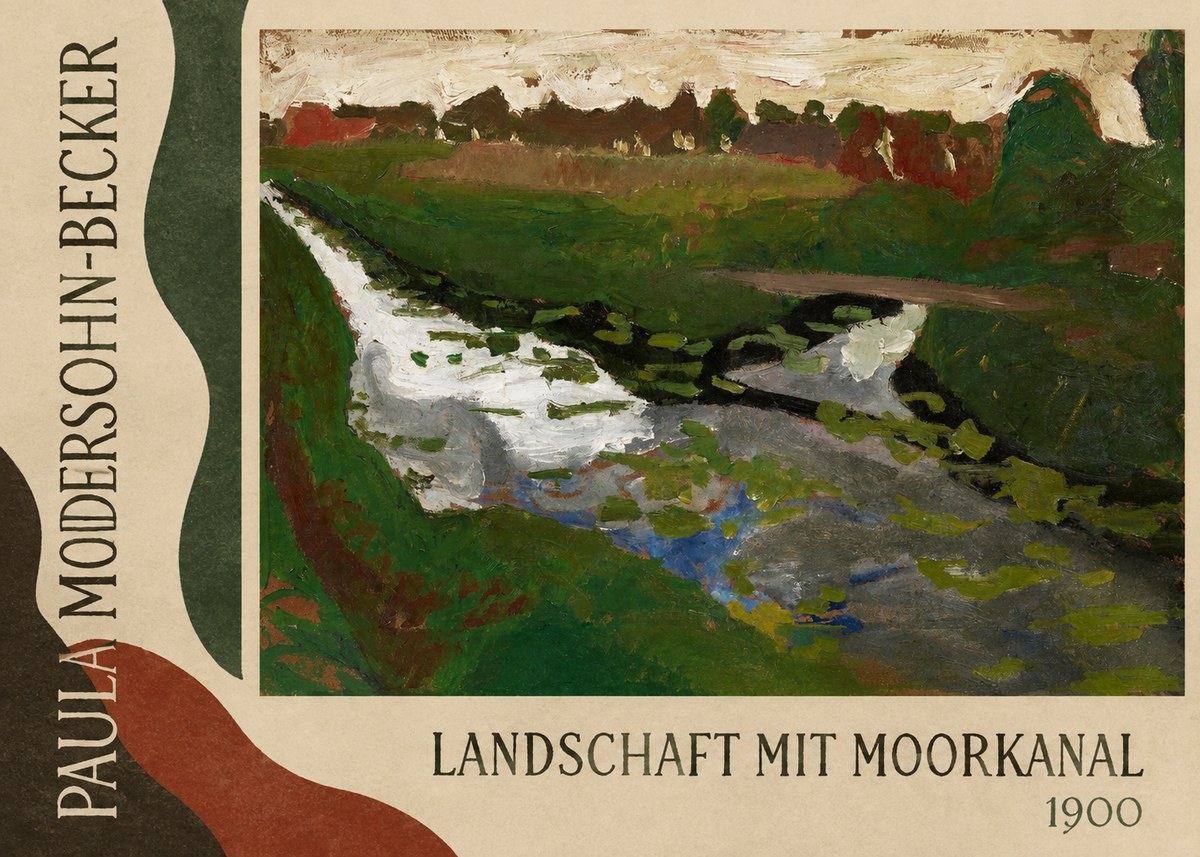 Paula Modersohn-Becker Landschaft Mit Moorkanal No4 - Poszter