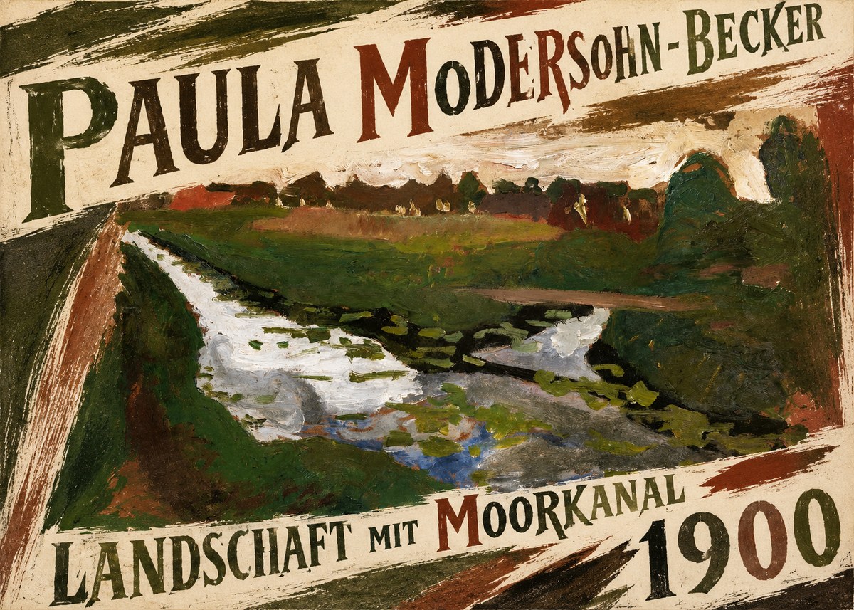 Paula Modersohn-Becker Landschaft Mit Moorkanal No5 - Poszter