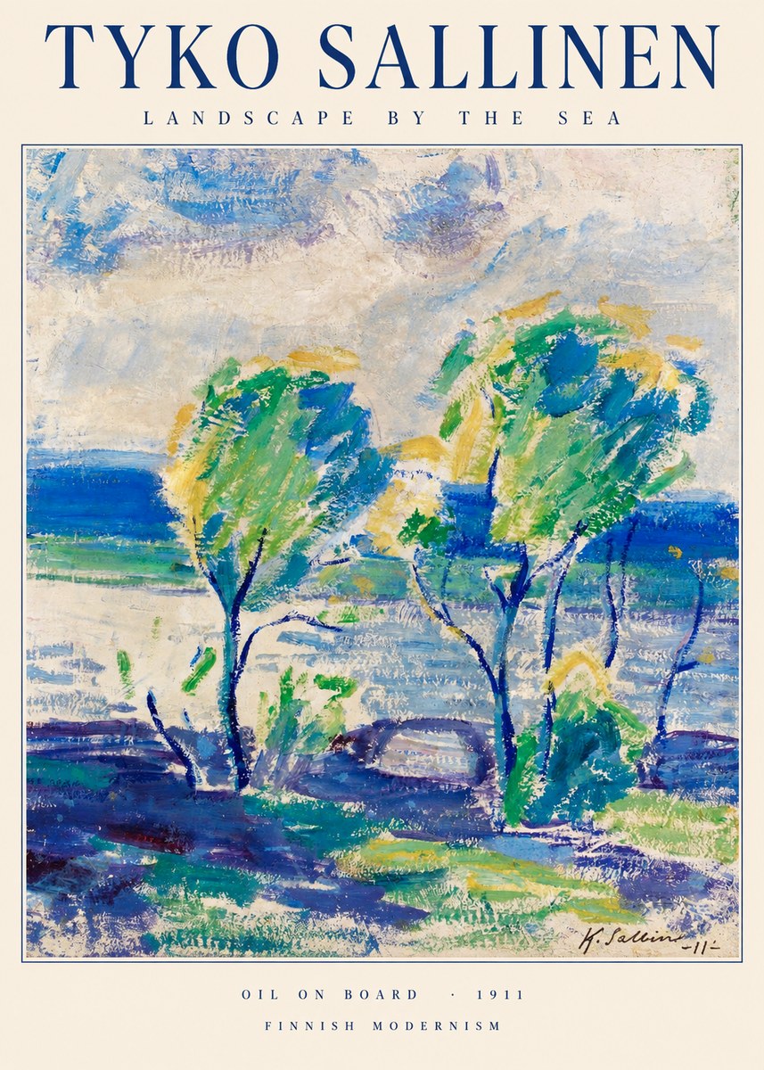 Tyko Sallinen Landscape by the Sea No1 - Poszter