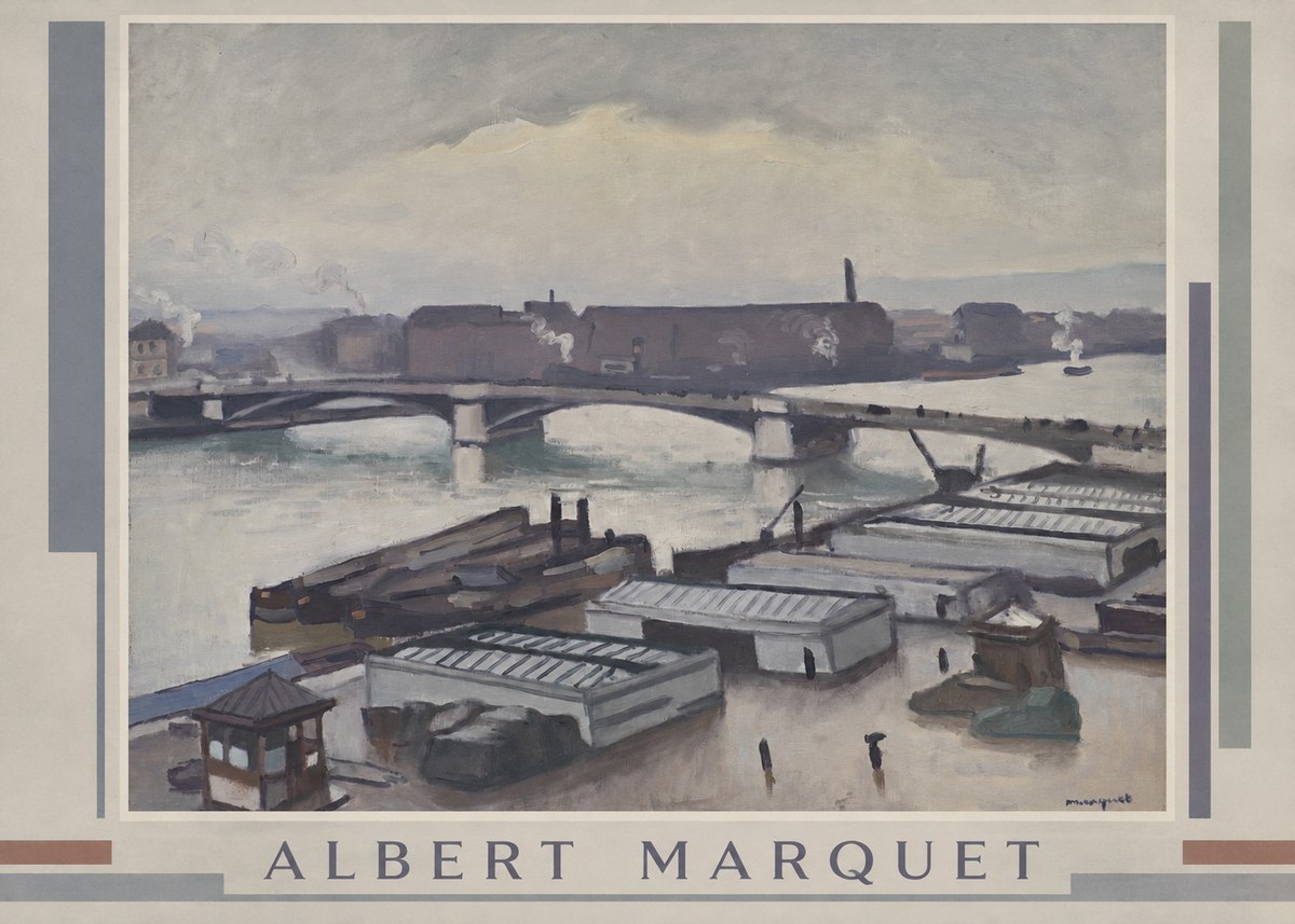 Albert Marquet River Scene, Paris No1 - Poszter