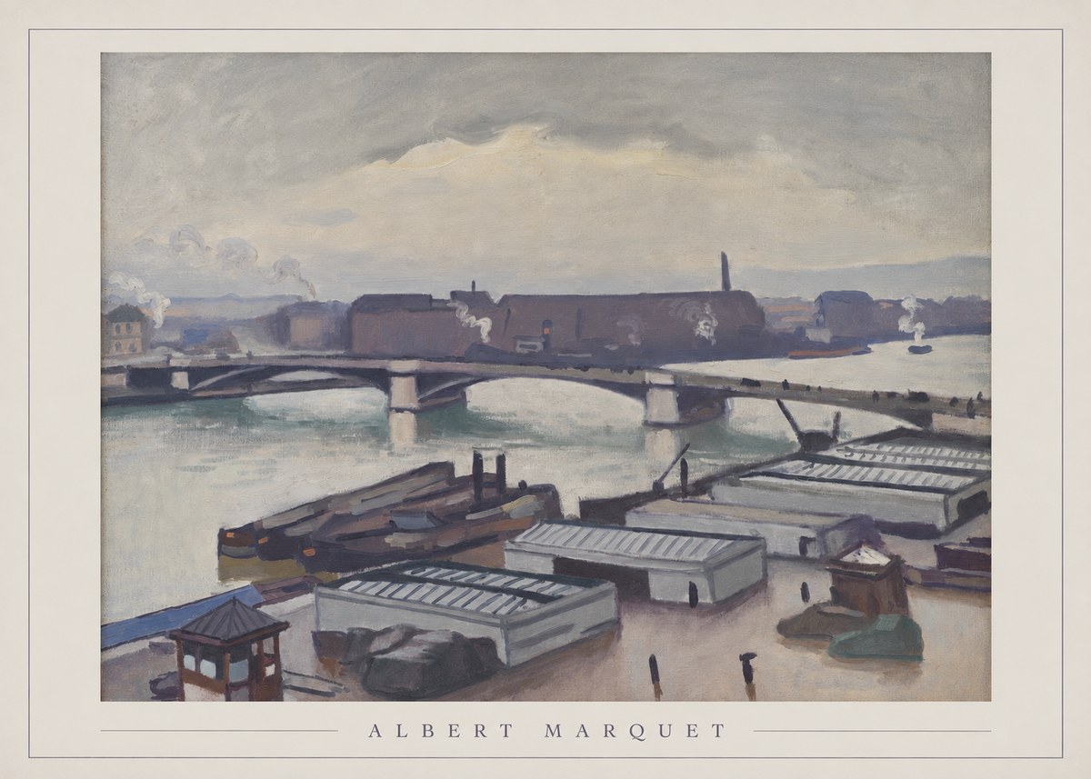 Albert Marquet River Scene, Paris No3 - Poszter