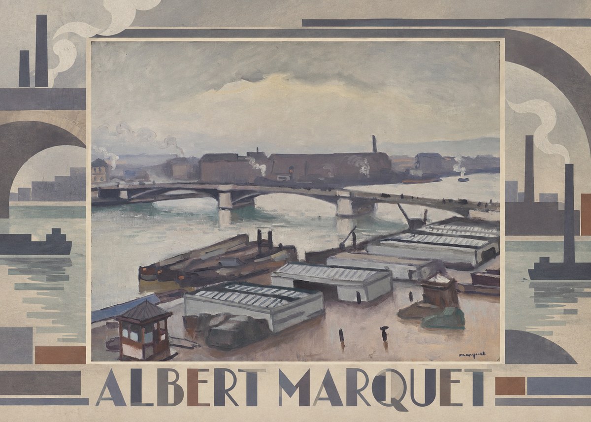 Albert Marquet River Scene, Paris No6 - Poszter