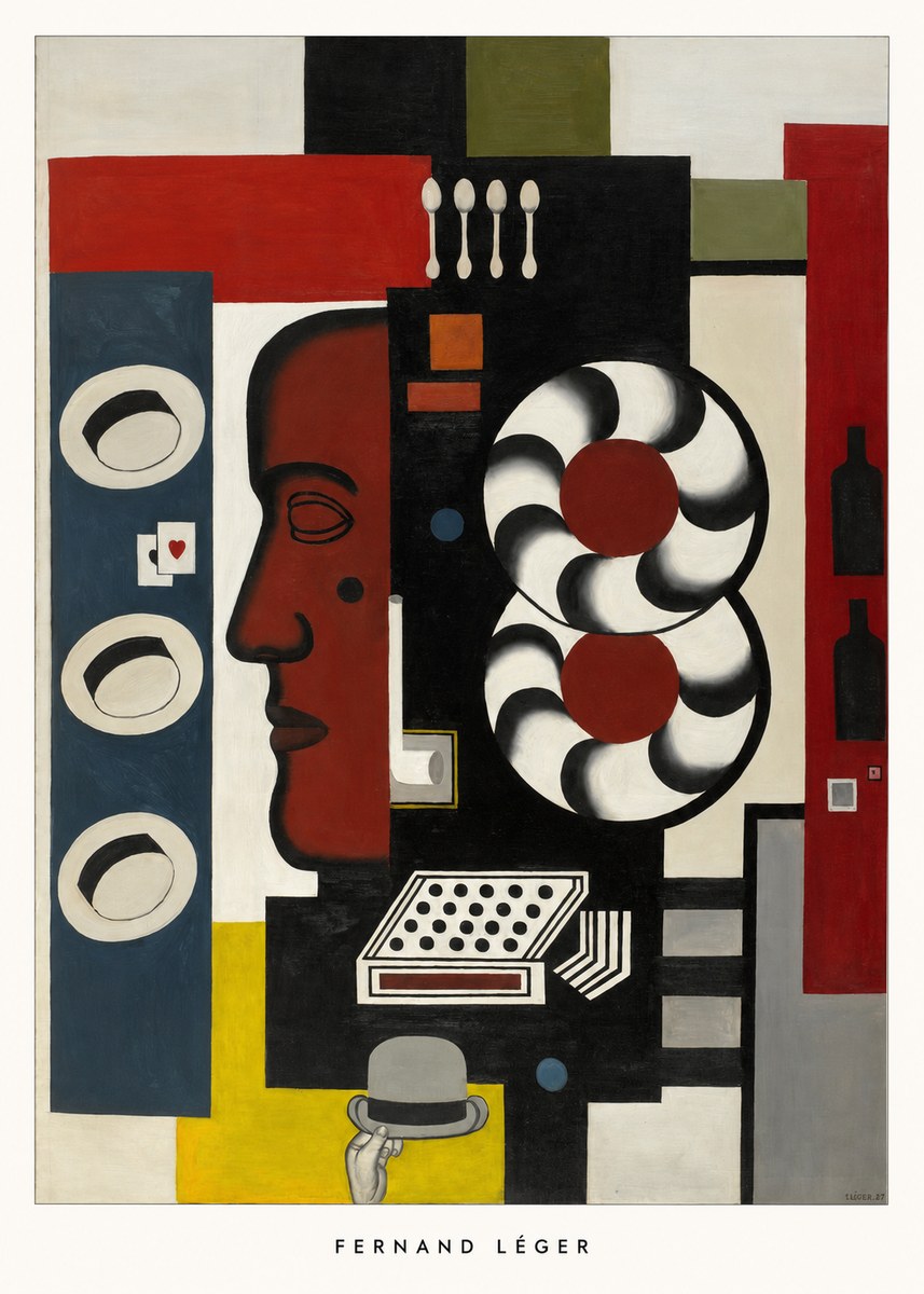 Fernand Léger Composition with Hand and Hats No4 - Poszter