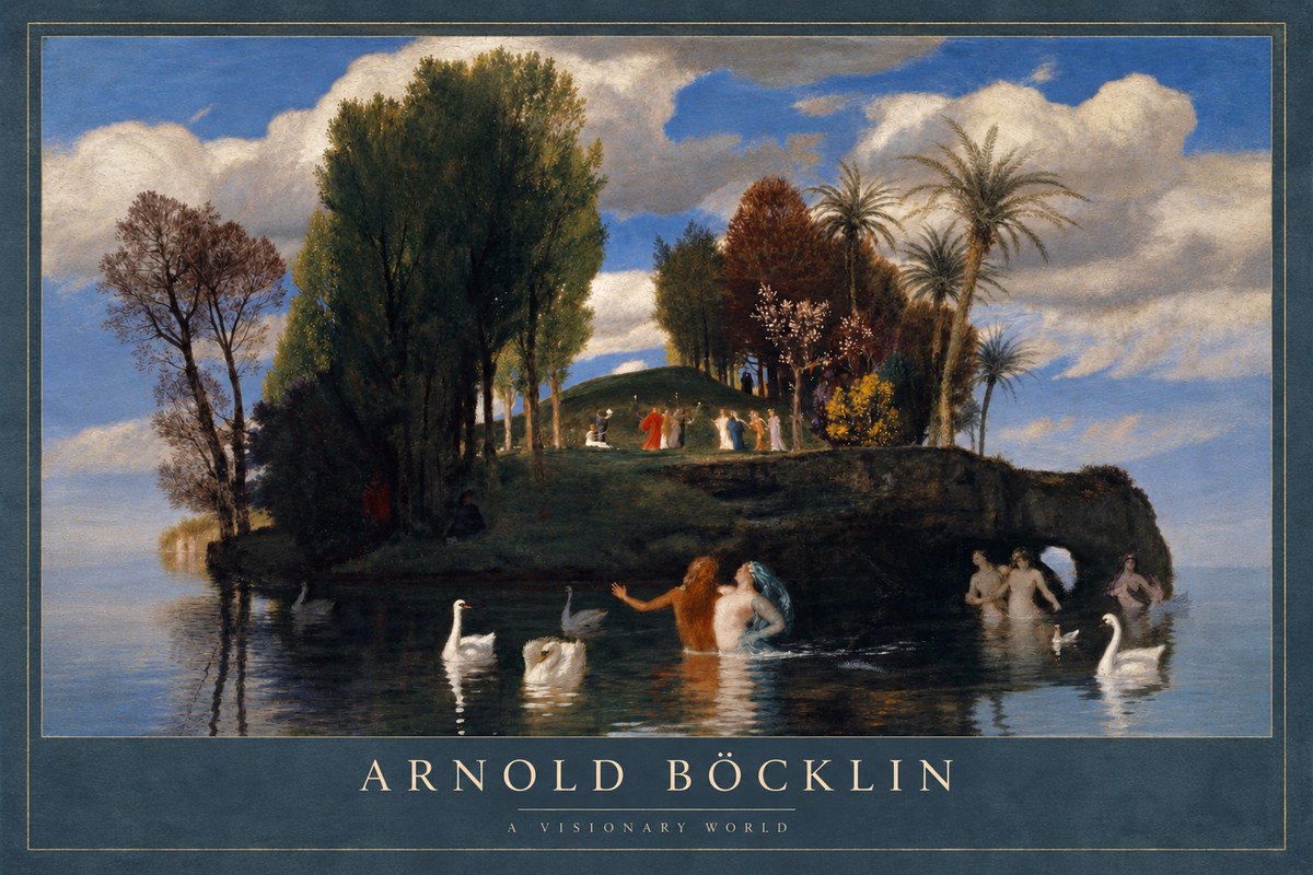 Arnold Böcklin The Island of Life No2 - Poszter