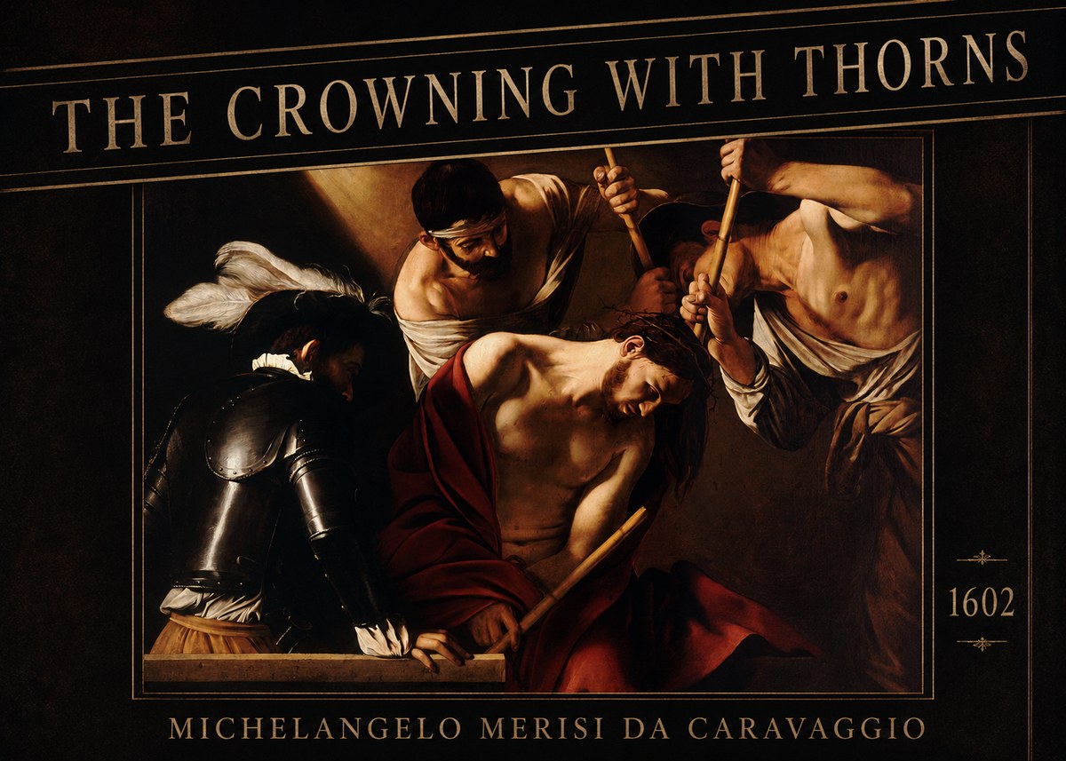 Michelangelo Merisi da Caravaggio The Crowning with Thorns II No2 - Poszter