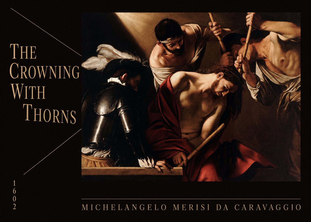 Michelangelo Merisi da Caravaggio The Crowning with Thorns II No6 - Poszter
