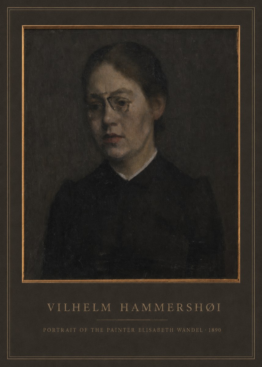 Vilhelm Hammershøi Portrait of the Painter Elisabeth Wandel · 1890 No2 - Poszter