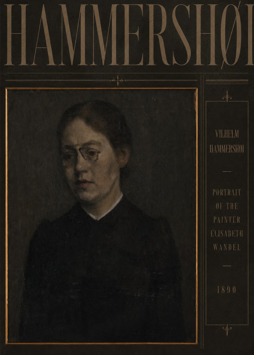 Vilhelm Hammershøi Portrait of the Painter Elisabeth Wandel · 1890 No4 - Poszter