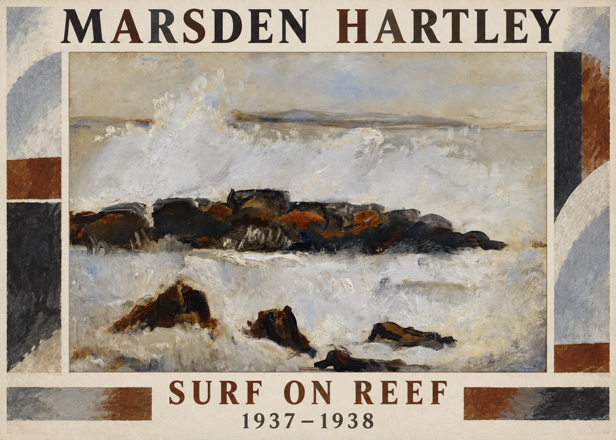 Marsden Hartley Surf on Reef No1 - Poszter