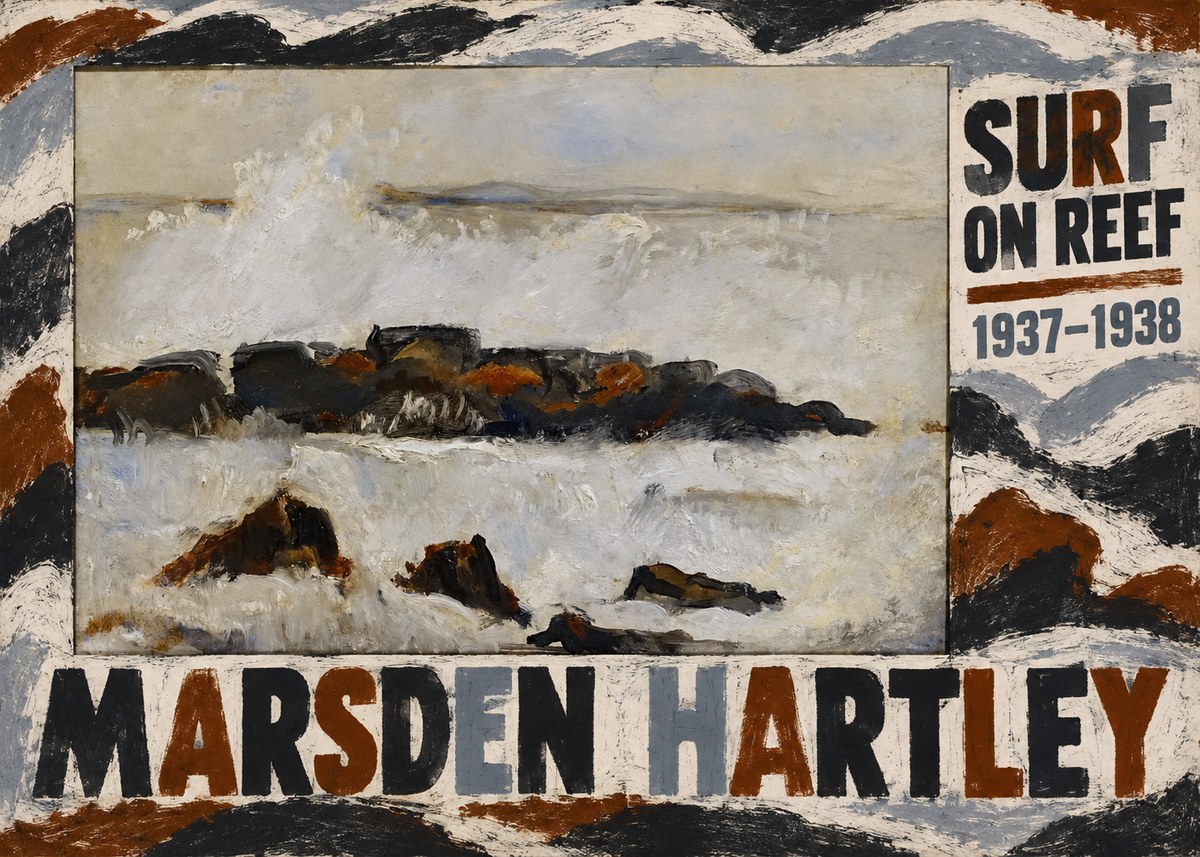 Marsden Hartley Surf on Reef No4 - Poszter