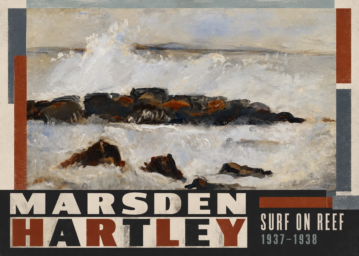 Marsden Hartley Surf on Reef No5 - Poszter