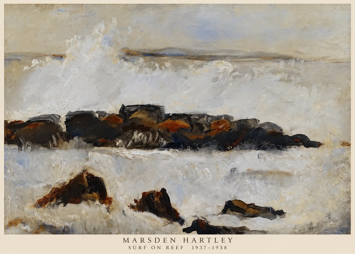 Marsden Hartley Surf on Reef No6 - Poszter