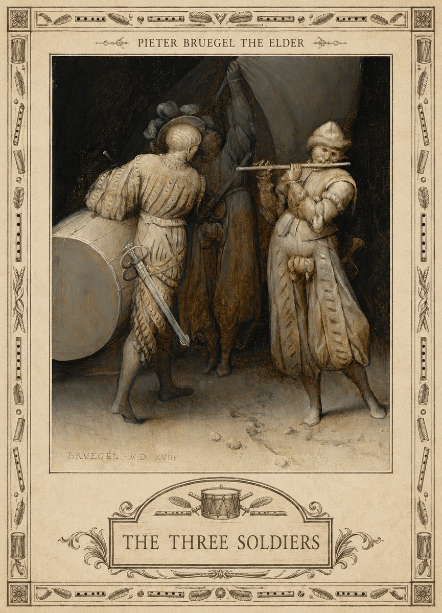 Pieter Bruegel The Three Soldiers No5 - Poszter