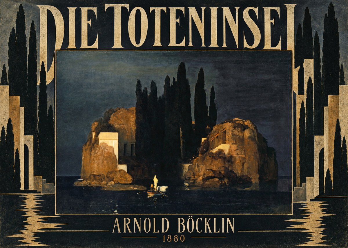 Arnold Böcklin Die Toteninsel VI No5 - Poszter