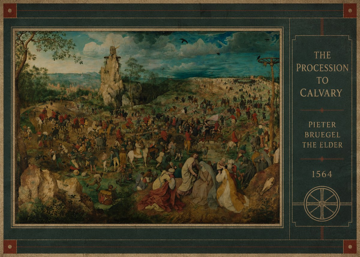 Pieter Bruegel The Processsson to Calvary No2 - Poszter