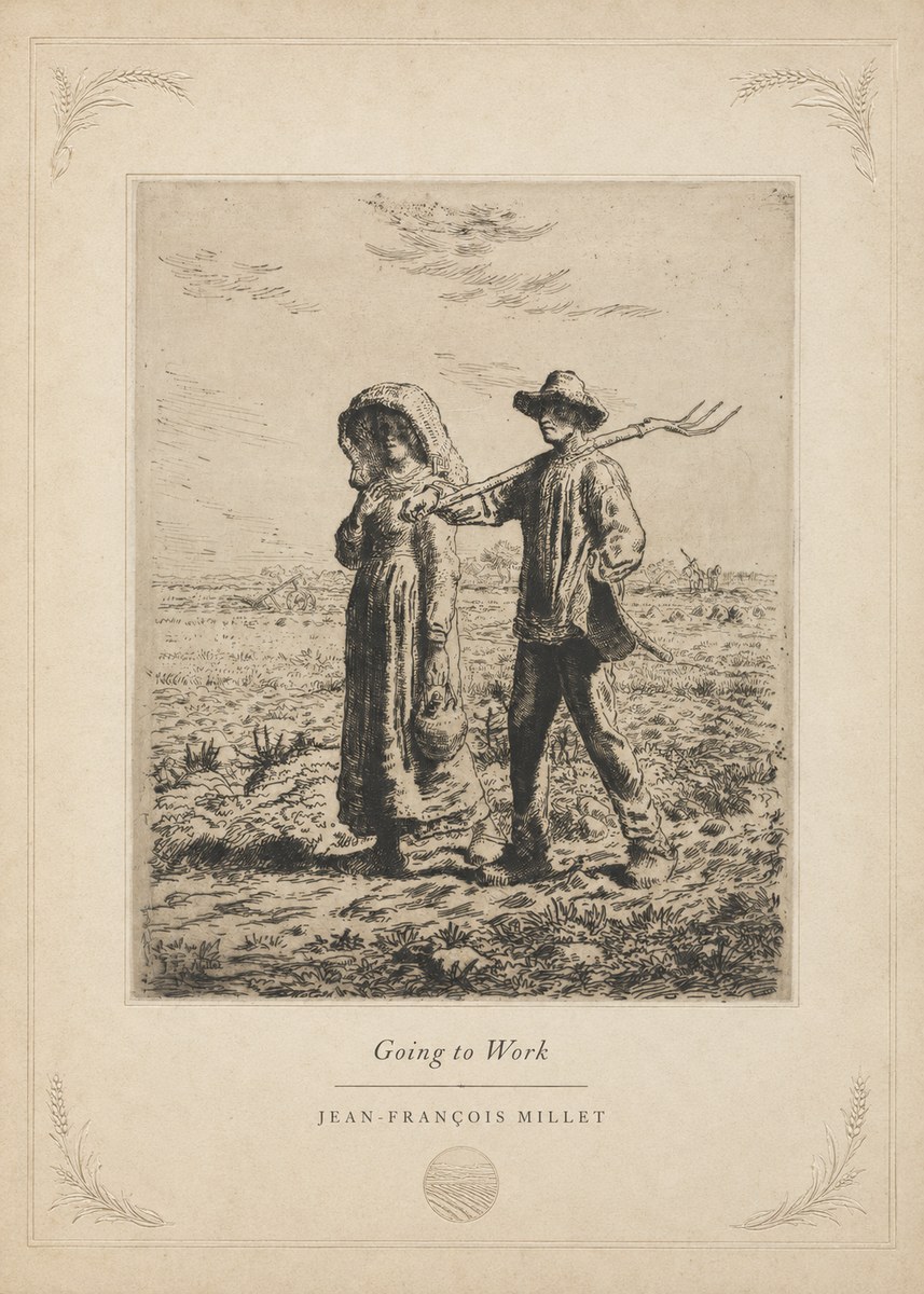 Jean-François Millet Going to Work No5 - Poszter
