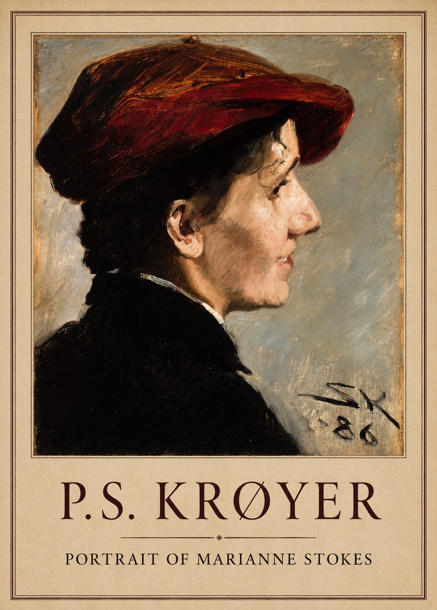 P.S. Krøyer Portrait of a Young Girl No5 - Poszter