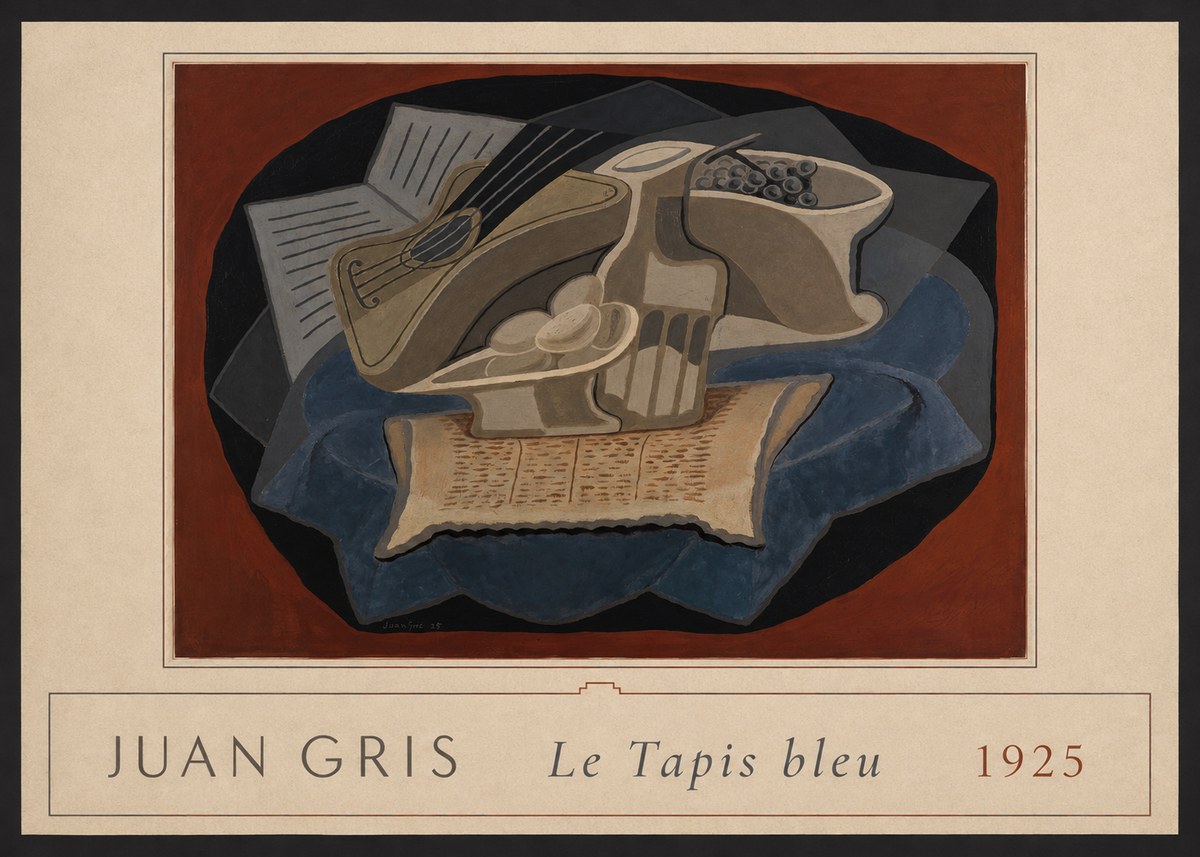 Juan Gris Le Tapis Bleu No4 - Poszter