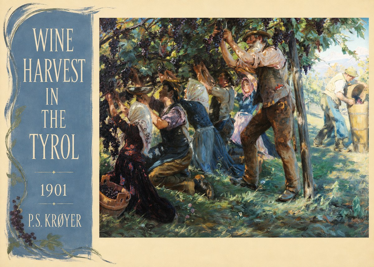 P.S. Krøyer Wine Harvest in the Tyrol No4 - Poszter