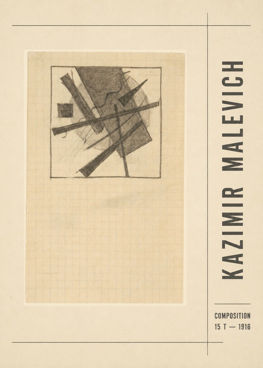Kazimir Malevich Composition 15 T - 1916 No2 - Poszter