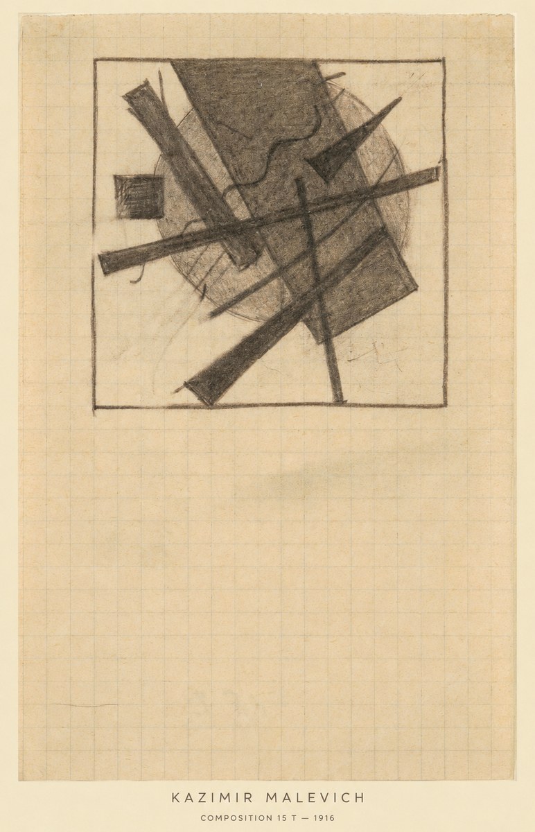 Kazimir Malevich Composition 15 T - 1916 No6 - Poszter