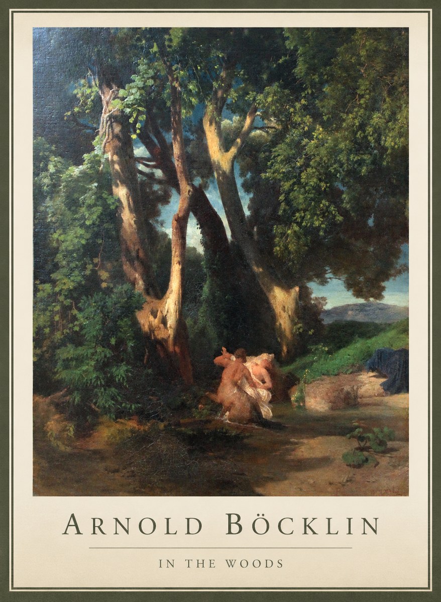 Arnold Böcklin In the Woods No1 - Poszter