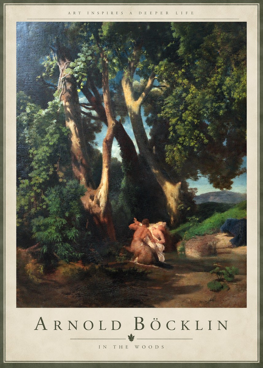 Arnold Böcklin In the Woods No5 - Poszter
