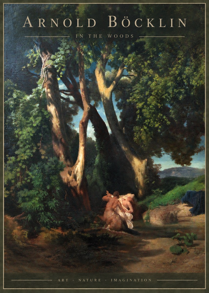 Arnold Böcklin In the Woods No6 - Poszter