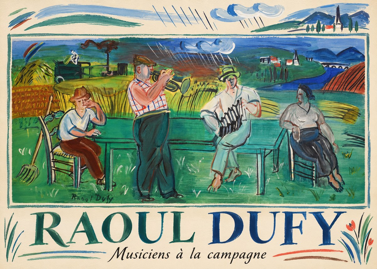 Raoul Dufy Musiciens À La Campagne No1 - Poszter