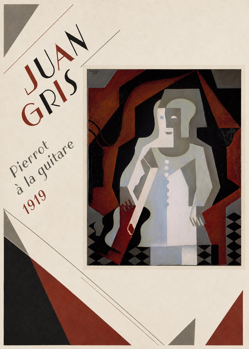 Juan Gris Pierrot À La Guitare No5 - Poszter