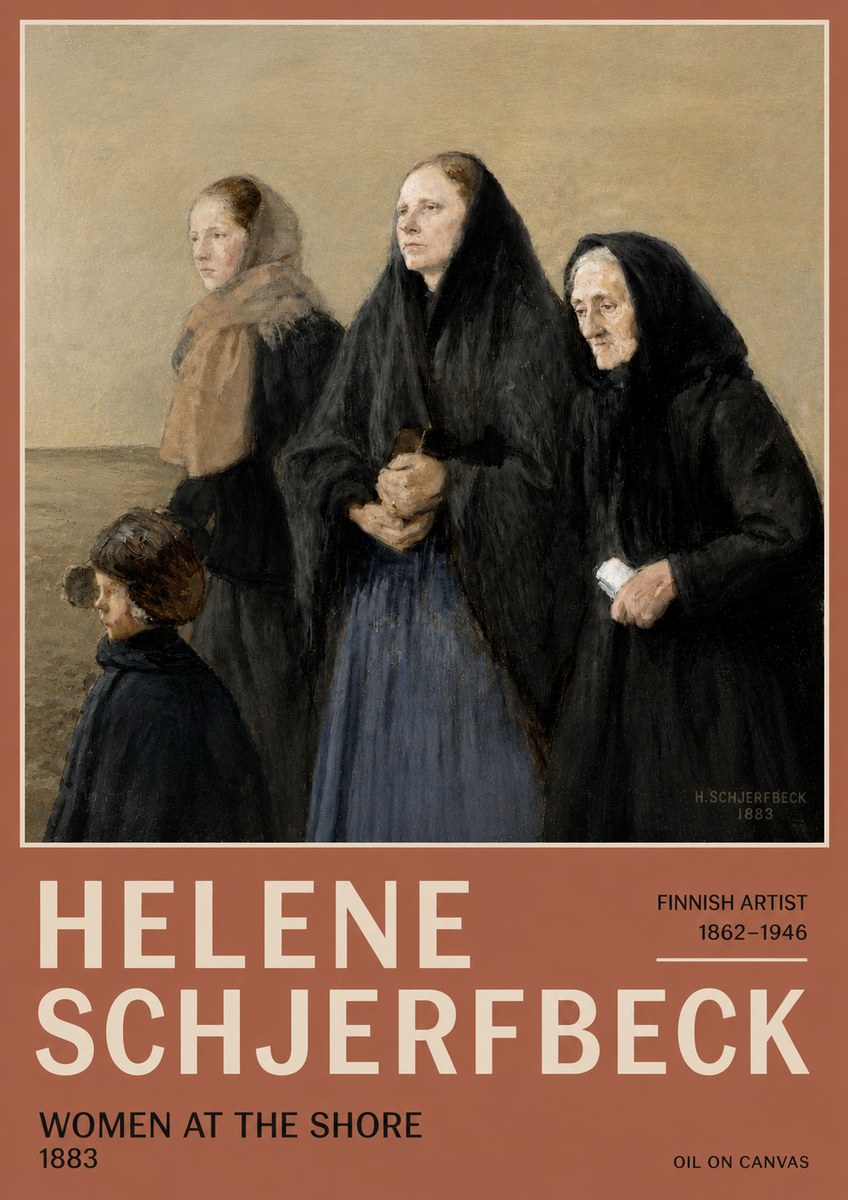 Helene Schjerfbeck Women at the Shore No5 - Poszter