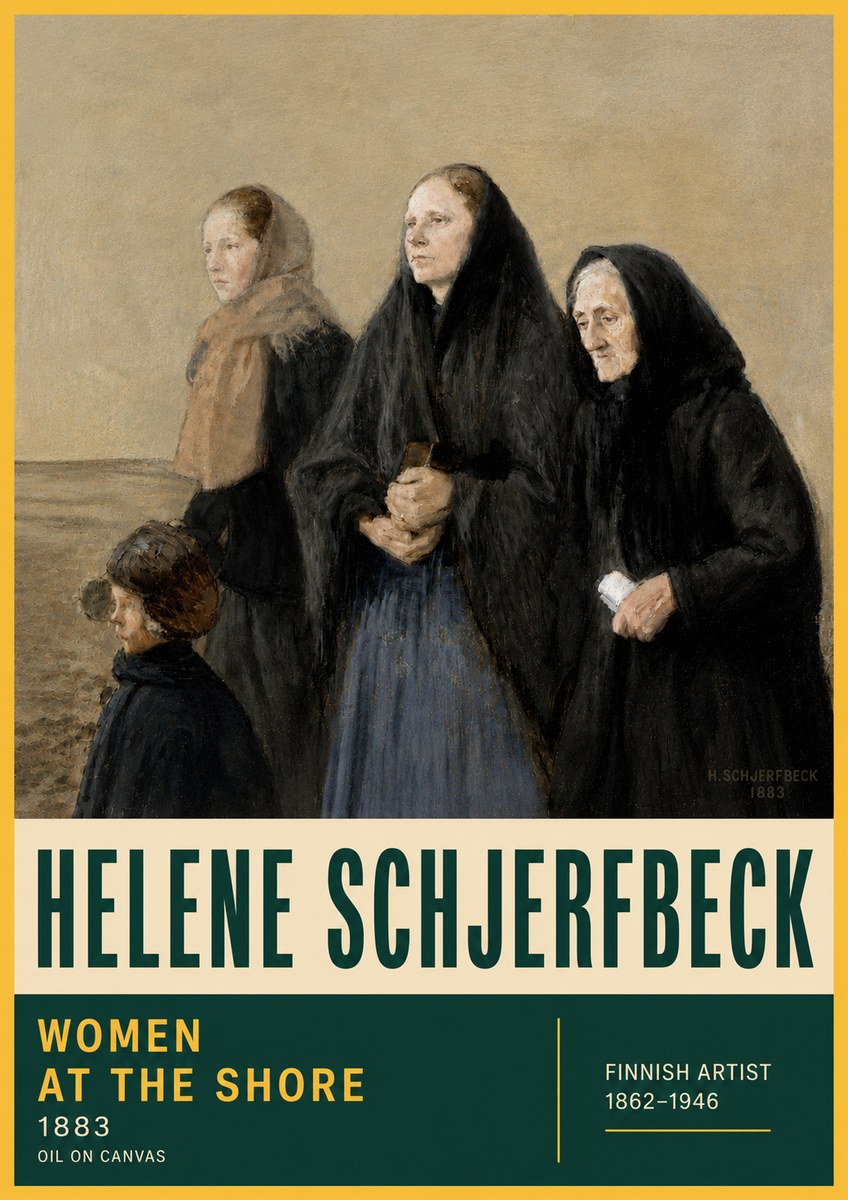 Helene Schjerfbeck Women at the Shore No6 - Poszter