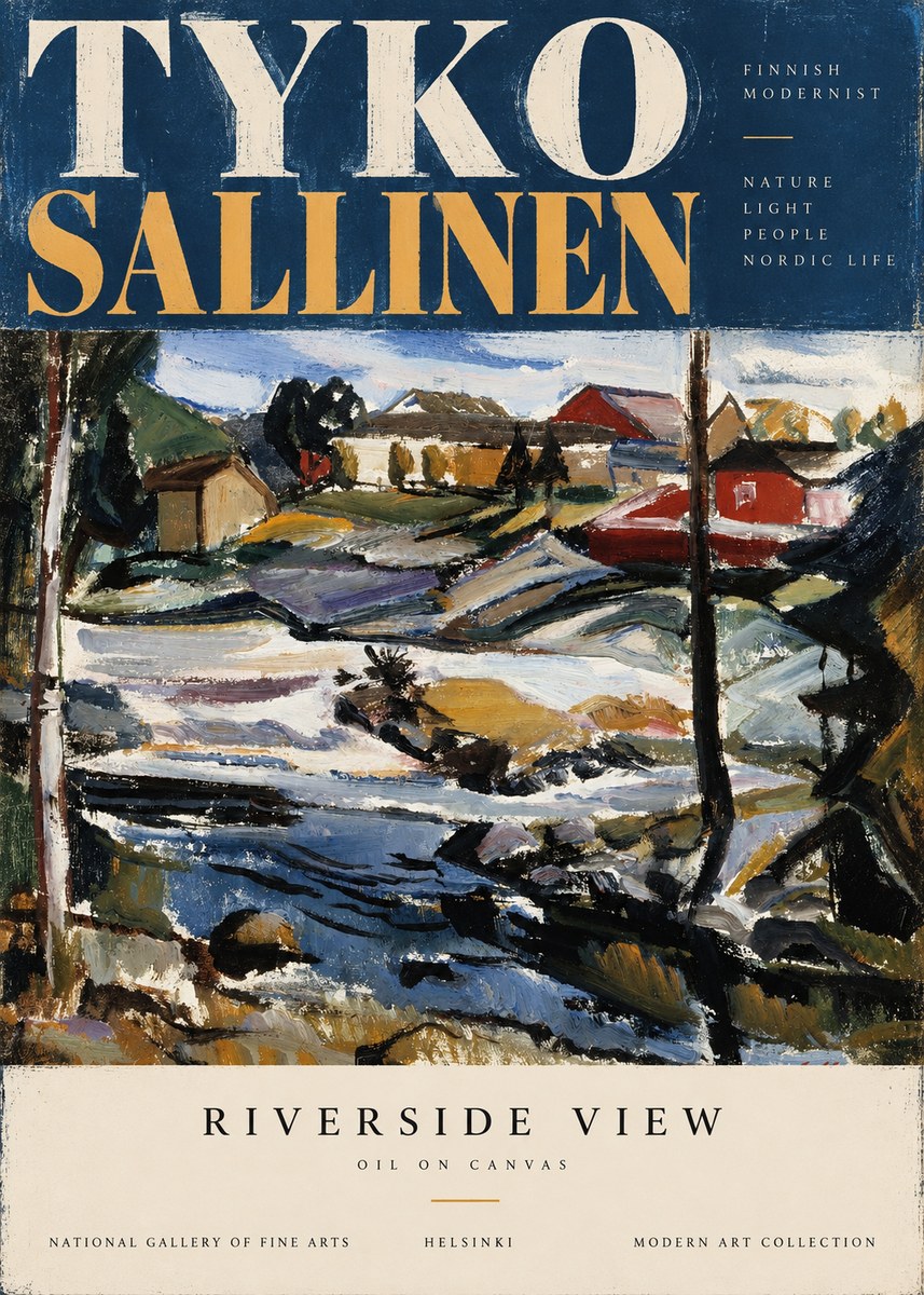 Tyko Sallinen Riverside View No2 - Poszter