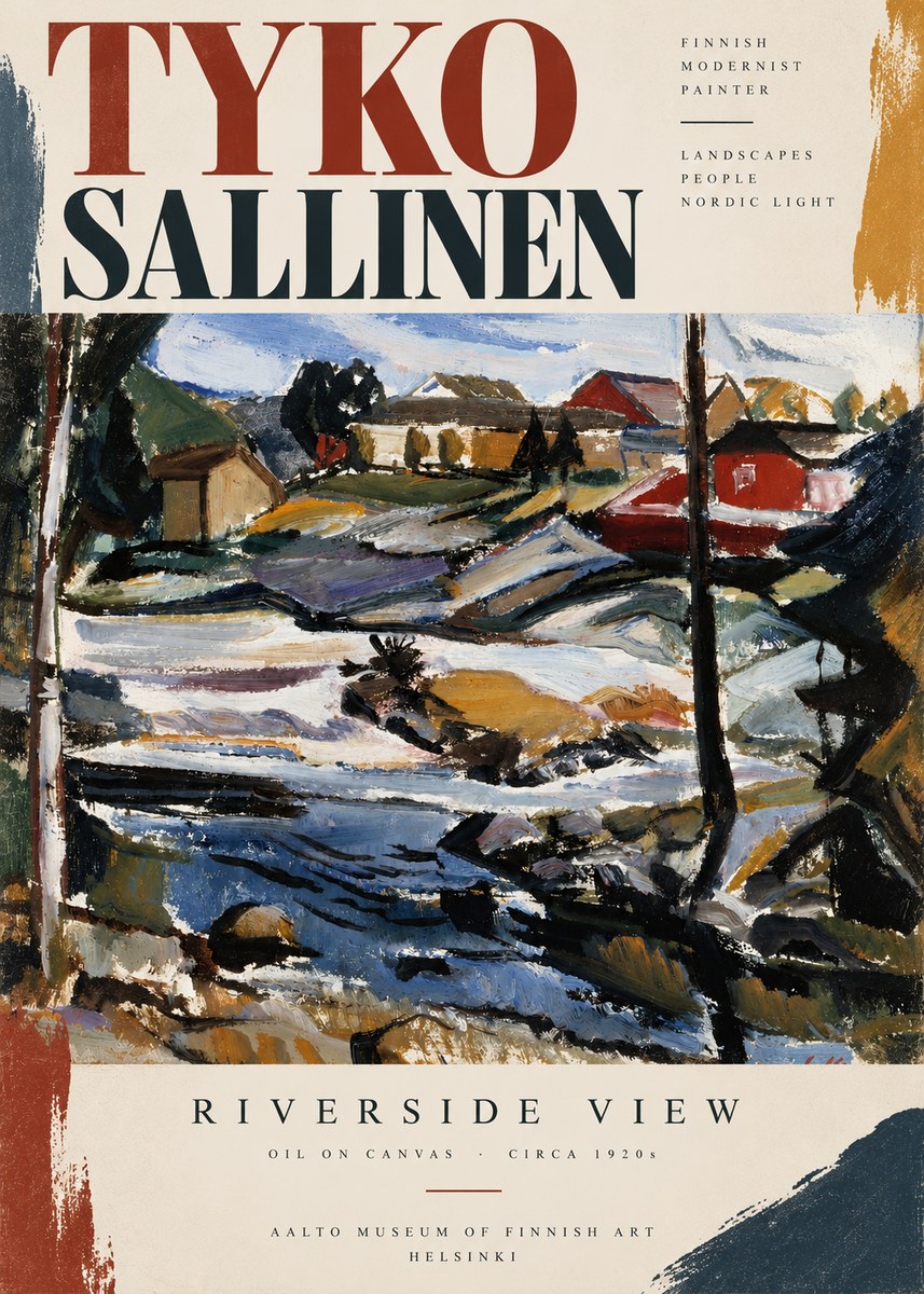 Tyko Sallinen Riverside View No4 - Poszter