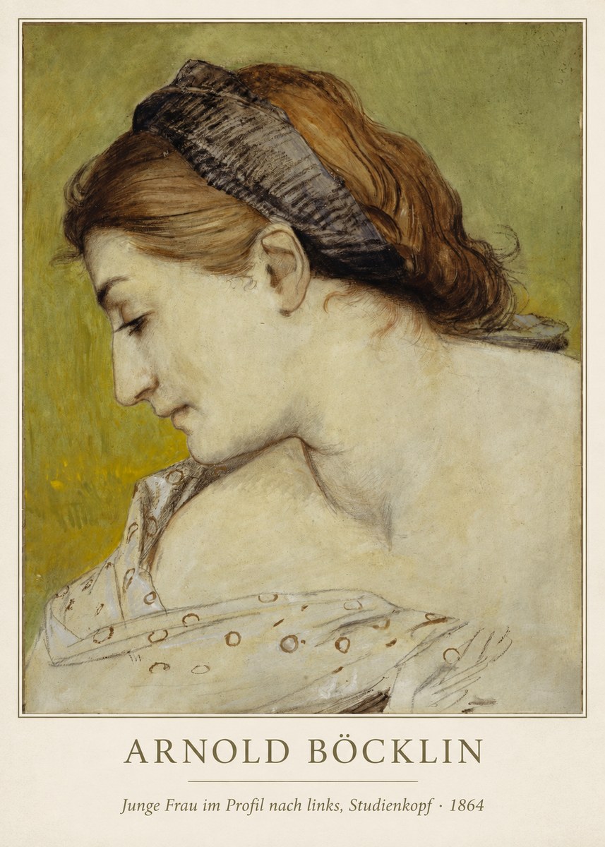 Arnold Böcklin Junge Frau Im Profil Nach Links, Studienkopf No2 - Poszter