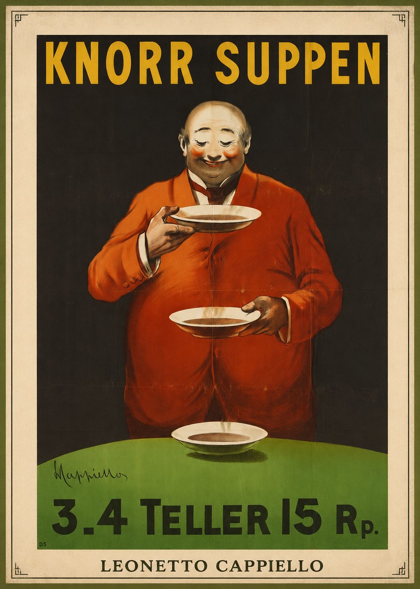 Leonetto Cappiello Knorr Suppen No3 - Poszter