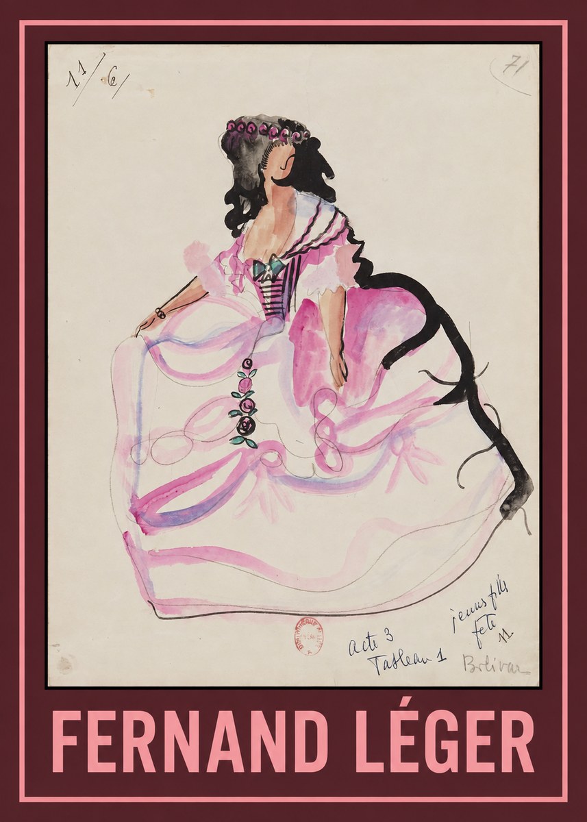 Fernand Léger Jeune Fille Fête No1 - Poszter