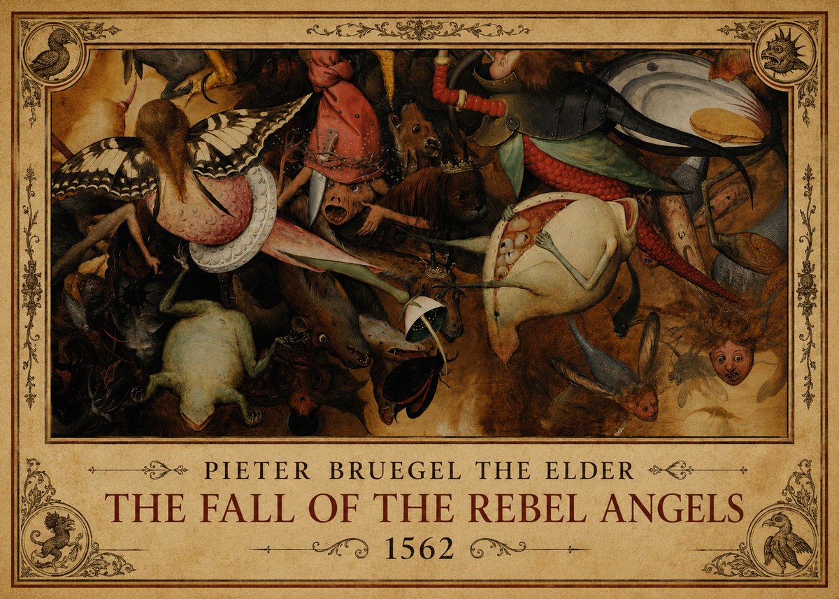 Pieter Bruegel The Fall of the Rebel Angels V No1 - Poszter