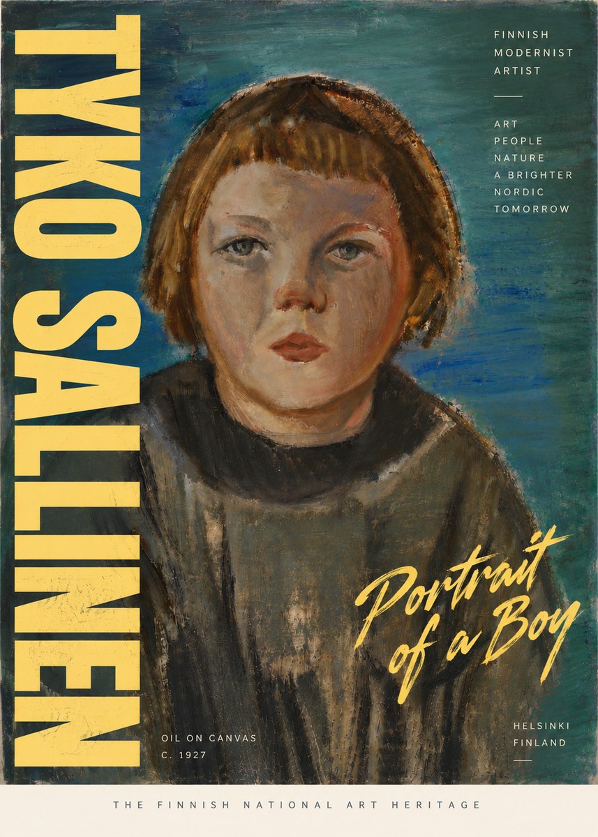 Tyko Sallinen Portrait of a Boy No5 - Poszter