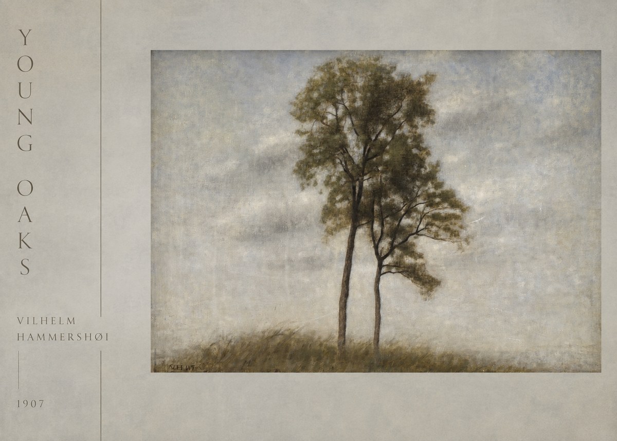 Vilhelm Hammershøi Young Oaks No3 - Poszter