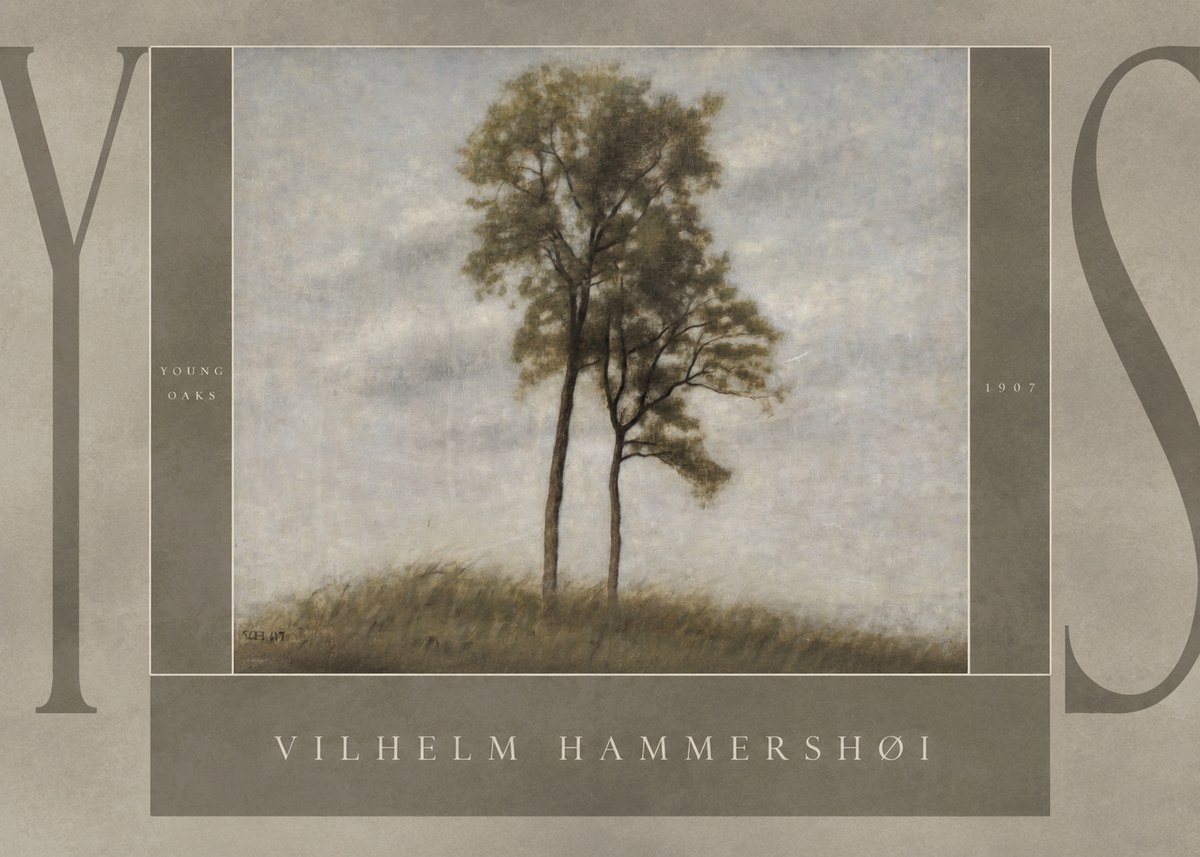 Vilhelm Hammershøi Young Oaks No5 - Poszter