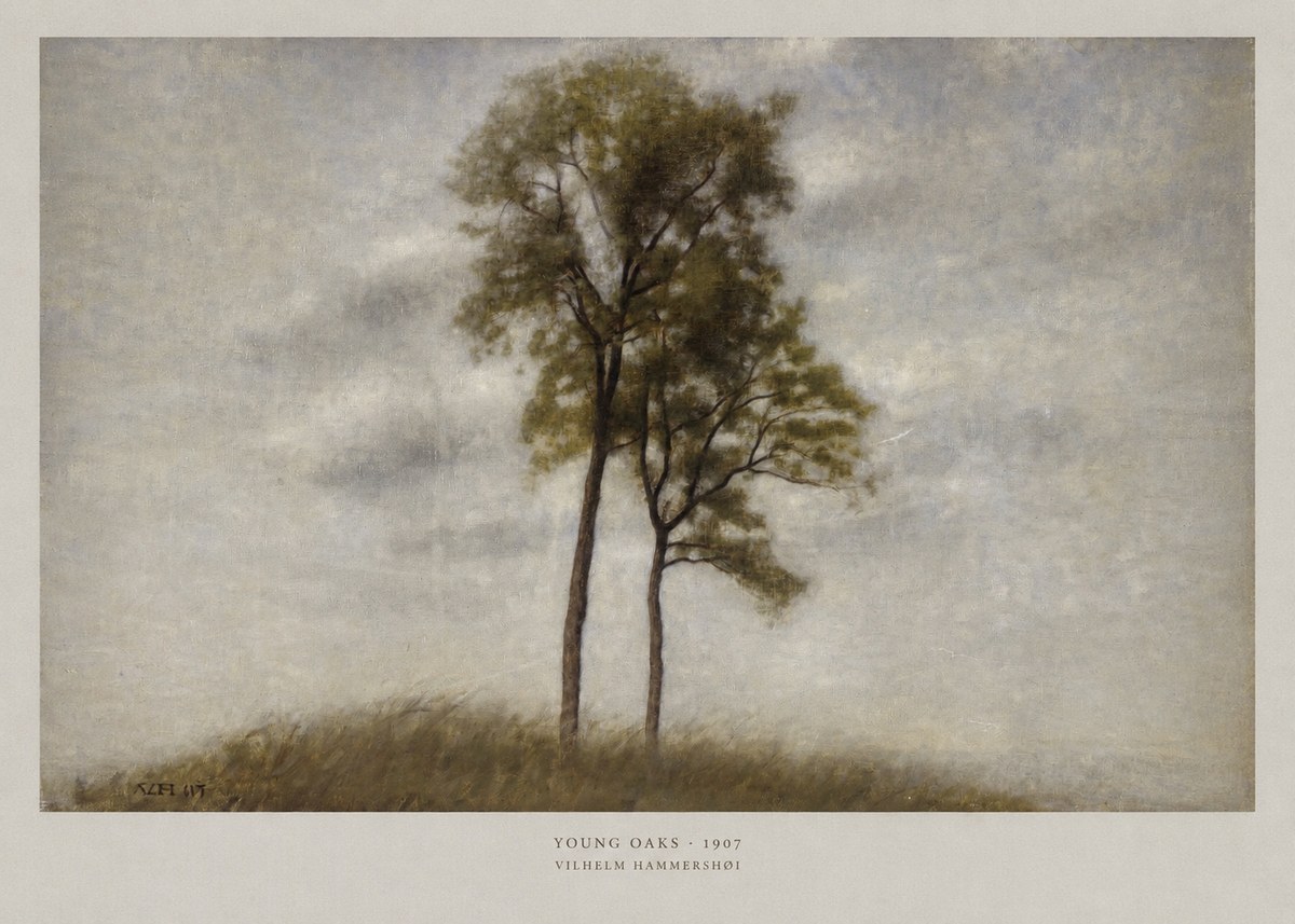 Vilhelm Hammershøi Young Oaks No6 - Poszter