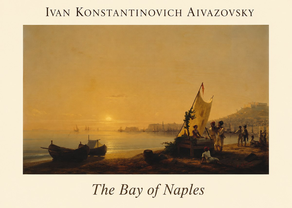 Ivan Konstantinovich Aivazovsky The Bay of Naples No1 - Poszter