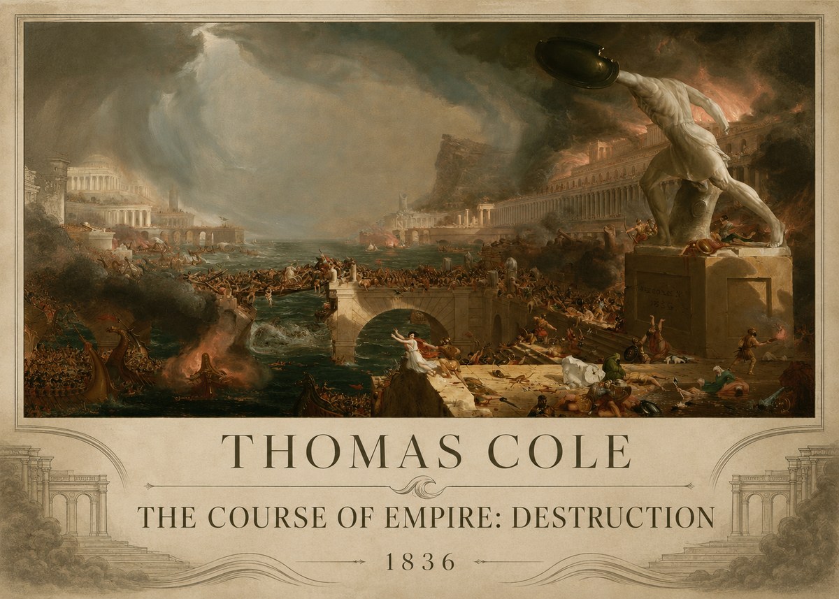 Thomas Cole The Course of Empire: Destruction No3 - Poszter