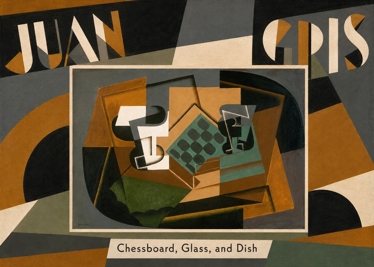 Juan Gris Chessboard, Glass, and Dish No5 - Poszter