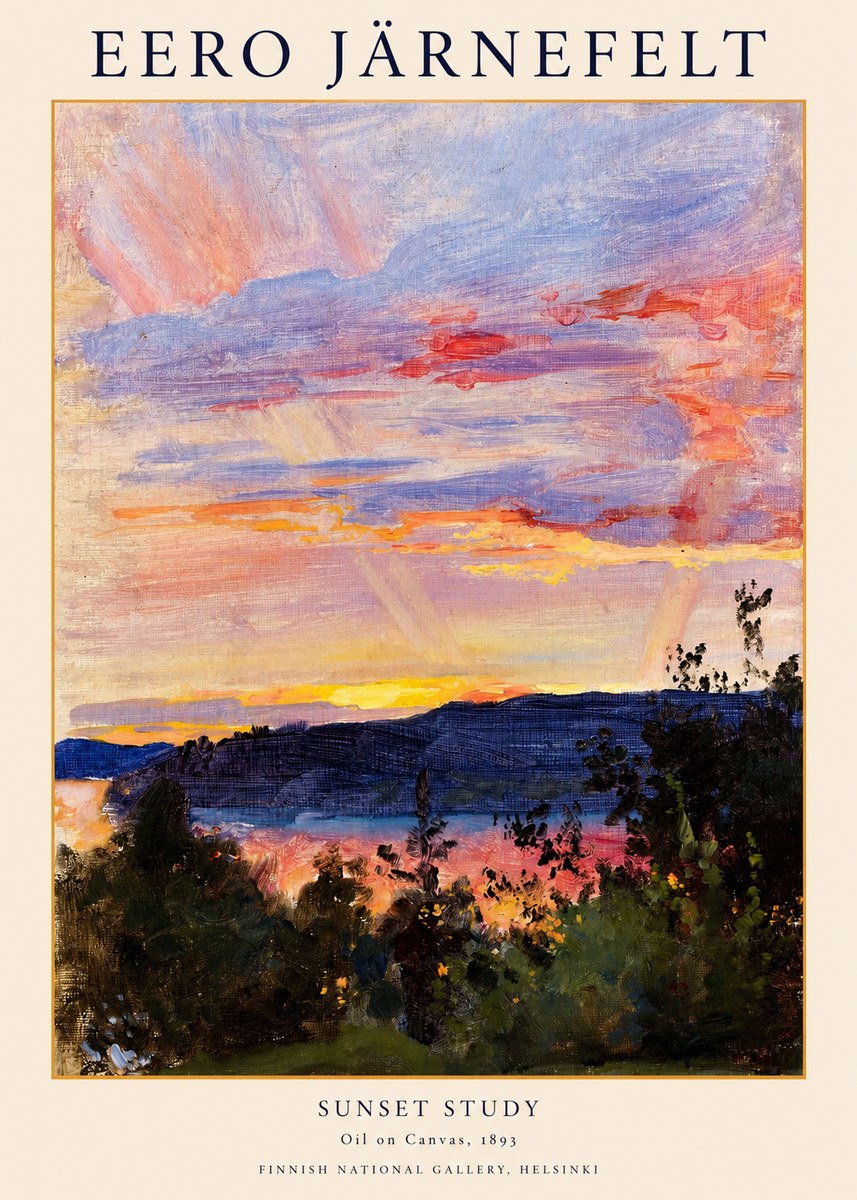 Eero Järnefelt Sunset Study No1 - Poszter
