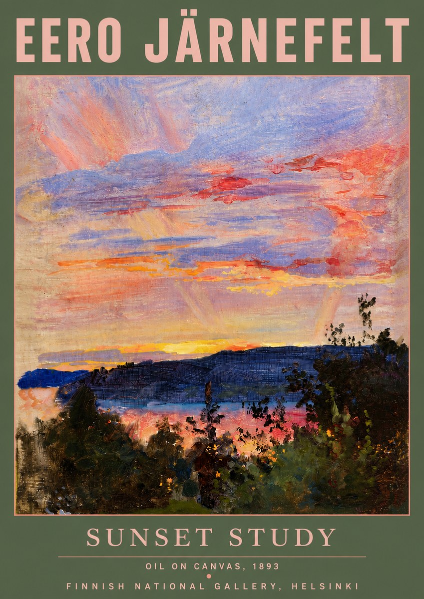Eero Järnefelt Sunset Study No4 - Poszter